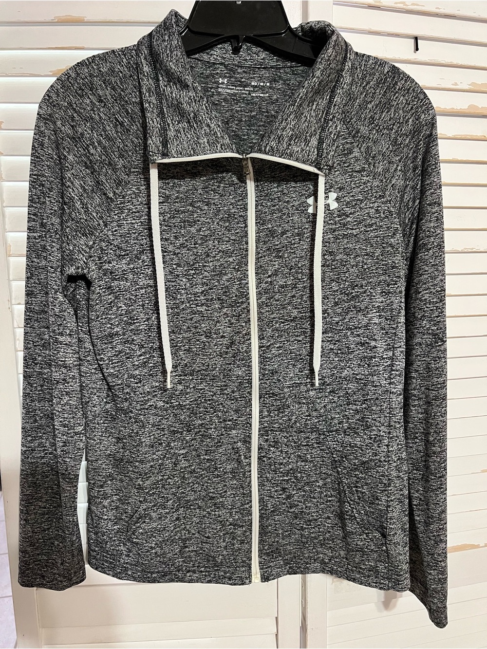 Under Armour Women’s Gray Full-Zip Heathered Light Jacket Medium